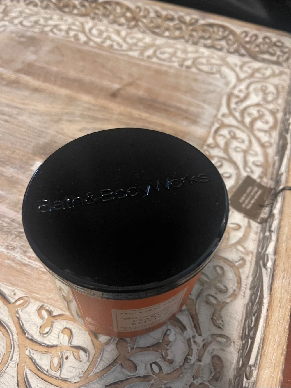 Bath & Body Works Orange Pumpkin Peanut Brittle Soy Candle